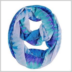 NWT HP Blue And Purple Colorful Abstract Scarf